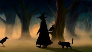Je suis une sorcière punchette clip vidéo enfants animations dessin animé traditionnel IA image Happy Halloween